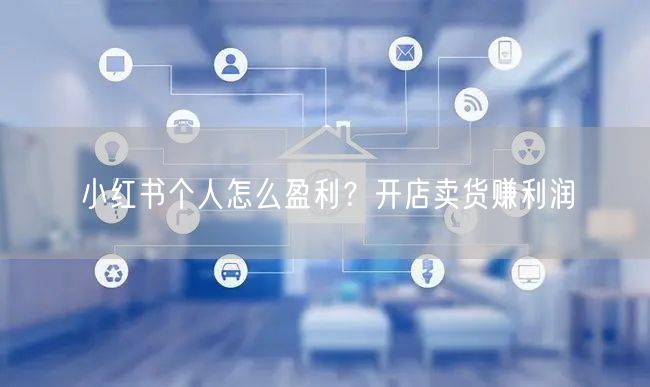 小红书个人怎么盈利？开店卖货赚利润