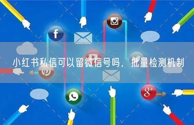 小红书私信可以留微信号吗，批量检测机制