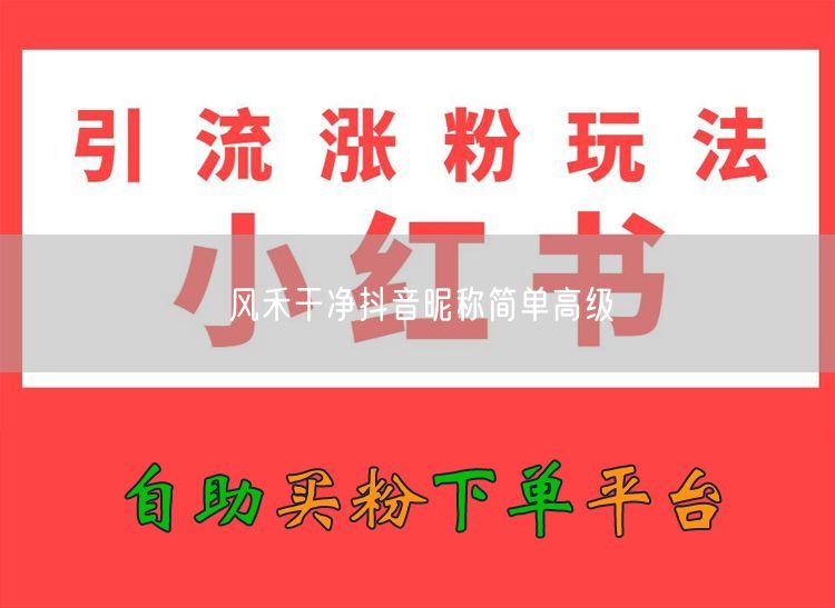 风禾干净抖音昵称简单高级