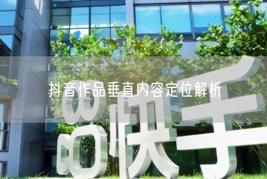 抖音作品垂直内容定位解析