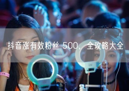 抖音涨有效粉丝 500，全攻略大全