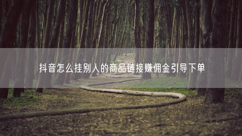 抖音怎么挂别人的商品链接赚佣金引导下单