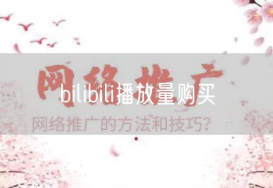 bilibili播放量购买