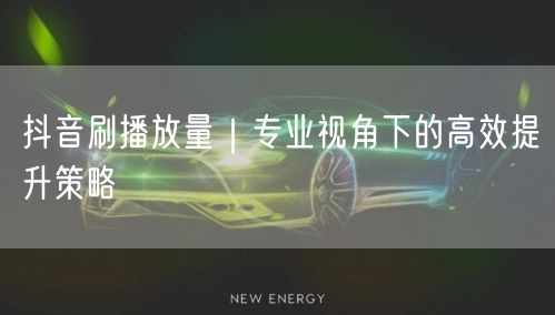 抖音刷播放量｜专业视角下的高效提升策略