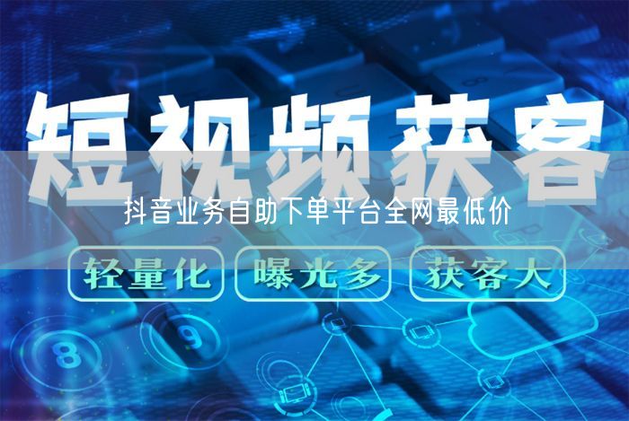 抖音业务自助下单平台全网最低价