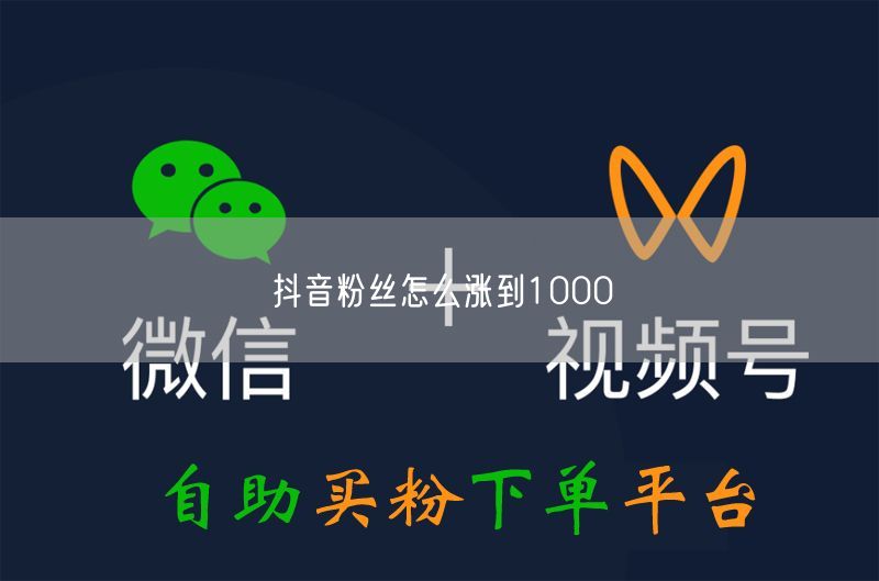 抖音粉丝怎么涨到1000