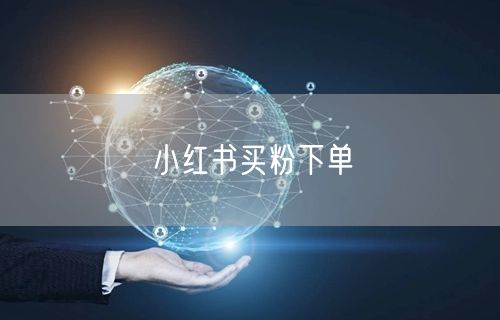 小红书买粉下单