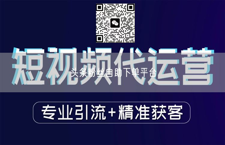 头条粉丝自助下单平台
