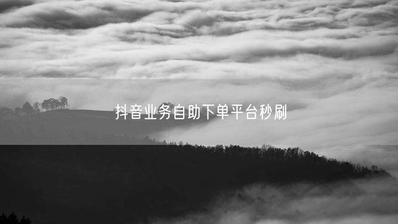 抖音业务自助下单平台秒刷