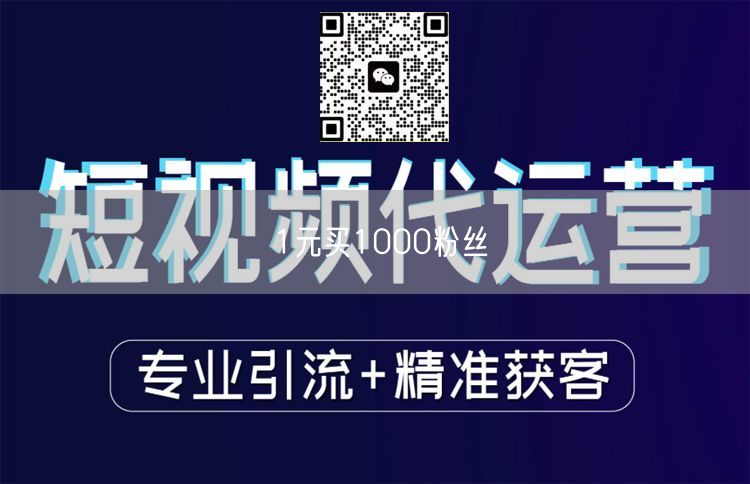 1元买1000粉丝