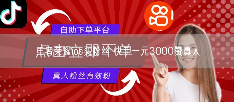 王者荣耀ios买粉丝 快手一元3000赞真人