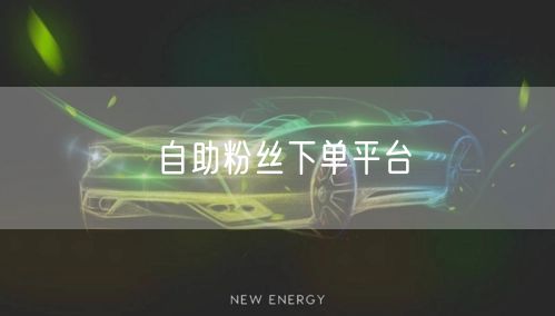 自助粉丝下单平台