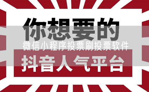 微信小程序投票刷投票软件